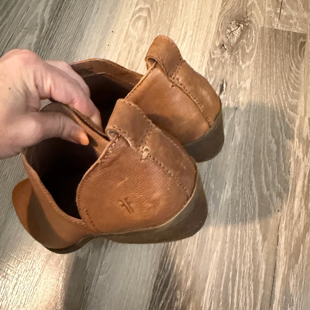 Frye Tan Leather Rowen Slip On Ankle Booties - Picture 4 of 5
